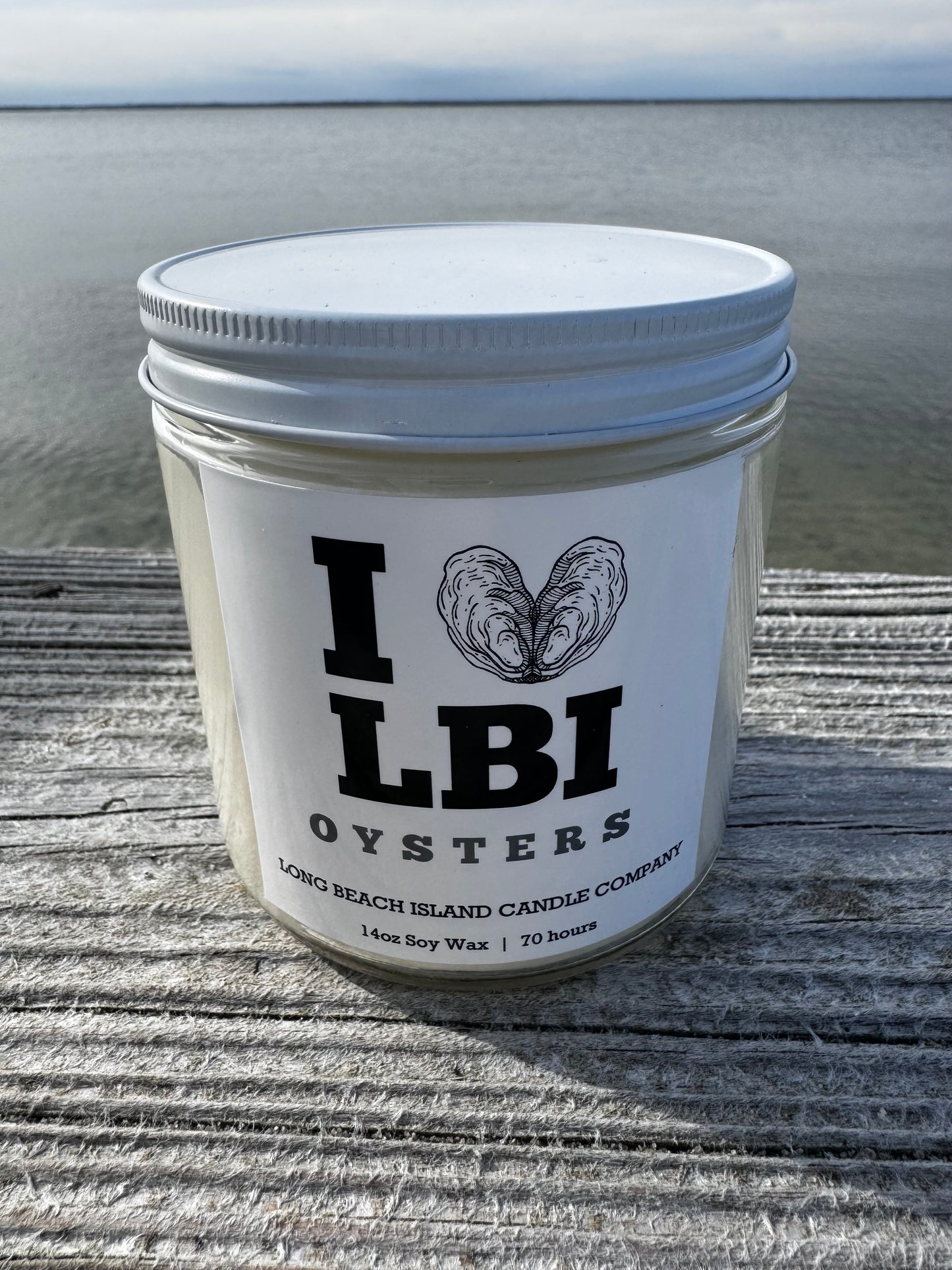 I Love LBI Candle Oysters