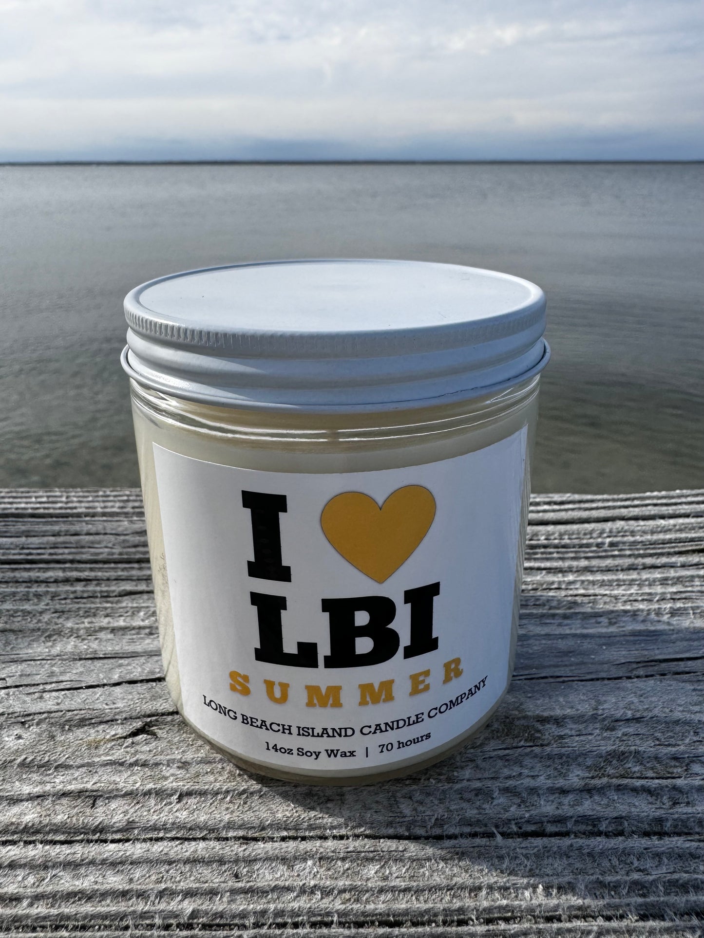 I Love LBI Candle Summer